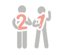 Stickpeople holding numbers that read "21"