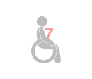Stickperson in a wheelchair holding the number "7"