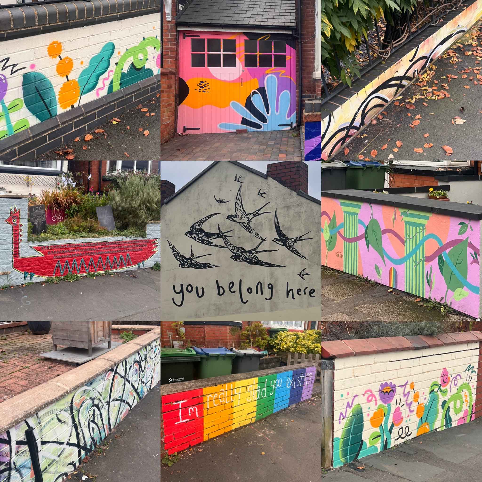 Collage of Esther's community murials