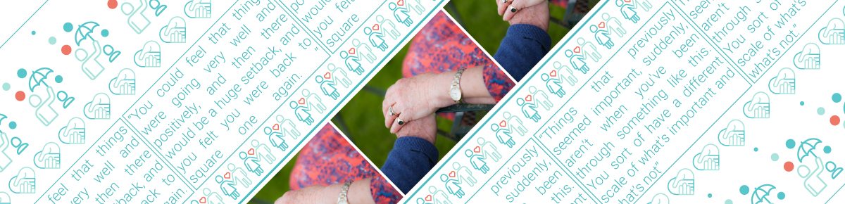 Montage of quotes and images relating to relationships after brain injury