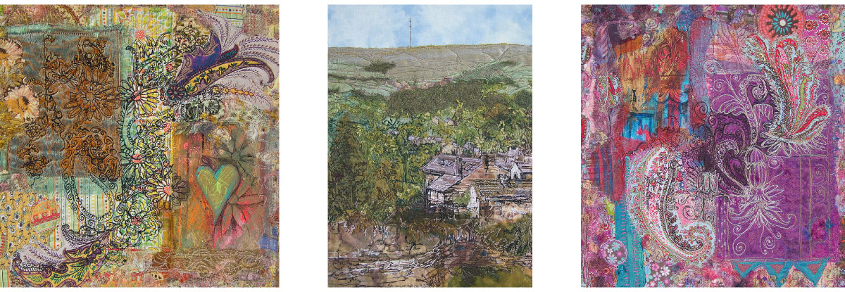 A collection of images of Sally Wilson's artwork
